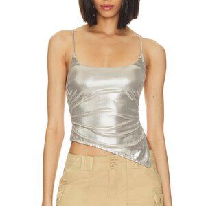 Superdown Lexie Metallic Halter Top